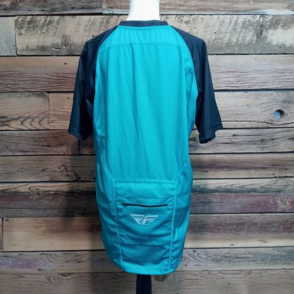 Fly Racing Shirt Mens Large Motocross Dirt biking Cycling Zipper Pouch - Picture 2 of 9